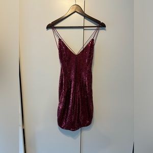 Red sequins HOCO dress